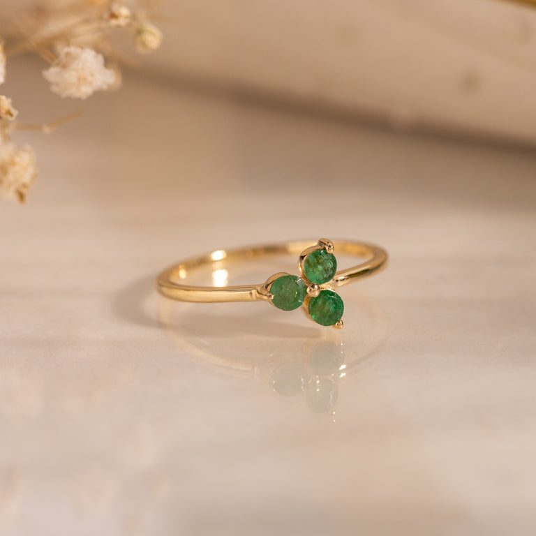 Ring  MINI TRINITY Smaragd