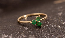 Ring  MINI TRINITY Smaragd