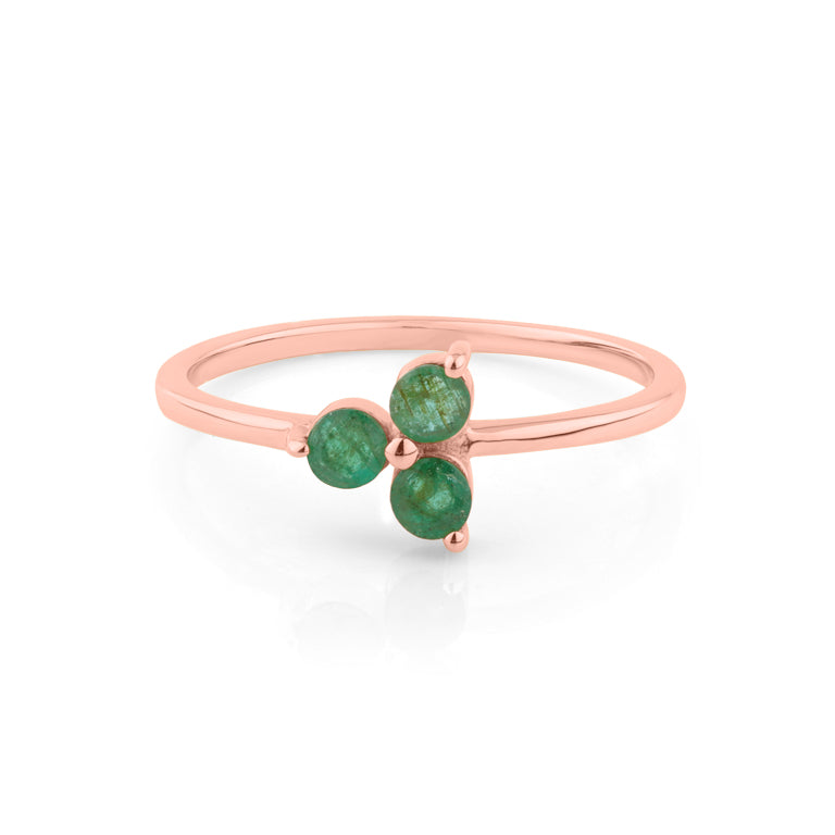 Ring  MINI TRINITY Smaragd