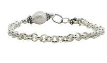 Silberarmband mit Barockperle – Boho Armband 925 Silber