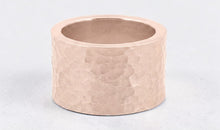 Ring SIMON – Massiv Silber, 15 mm, gehämmert & matt
