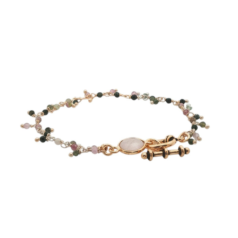 Multiturmalin und Rosenquarz Armband