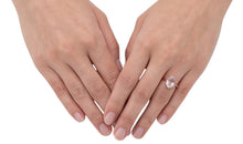 Ring FLORINEA mit Rosenquarz 6X8 mm