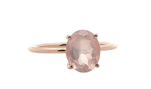 Ring FLORINEA mit Rosenquarz 6X8 mm