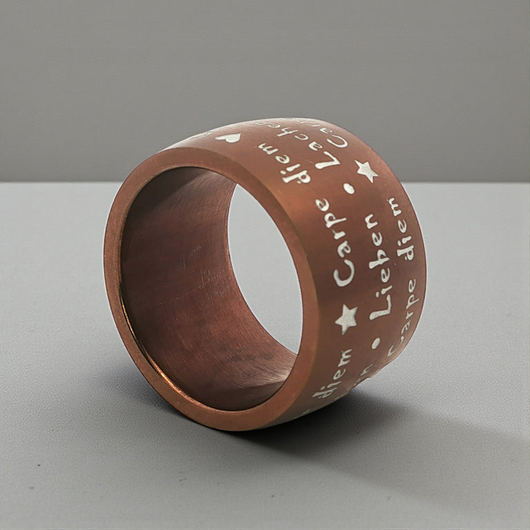 CARPE DIEM  Edelstahl Ring Grösse 56