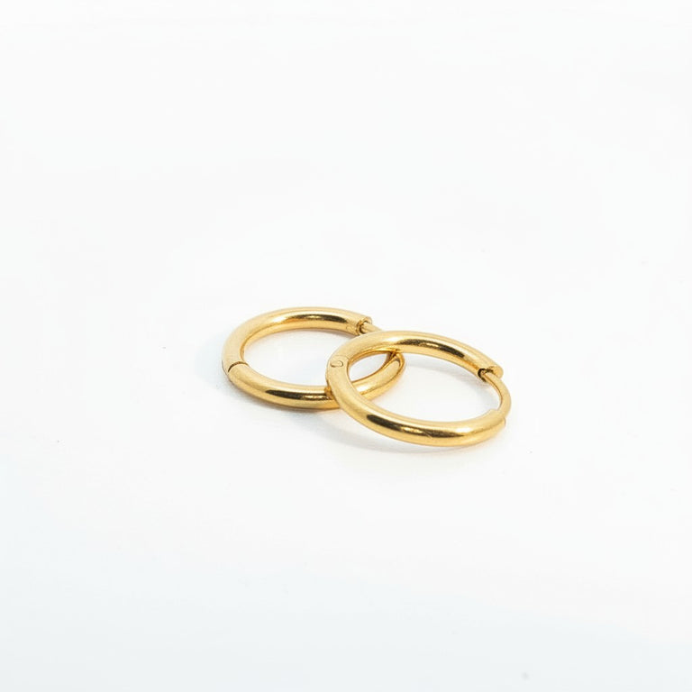 Creolen 16 mm Edelstahl mit Prasiolithe Charms SALE