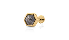 Piercing mit Salt and Pepper Diamant – Einzigartiges Unikat