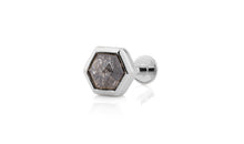 Piercing mit Salt and Pepper Diamant – Einzigartiges Unikat