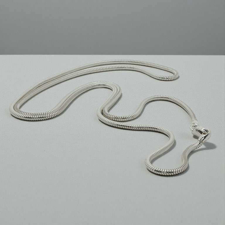 Schlangenkette 50 cm aus 925 Silber – Weiche Kette 1,8 mm | Vergoldet