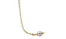 Silberkette mit rosa Perle – Boho Perlenkette 45 cm