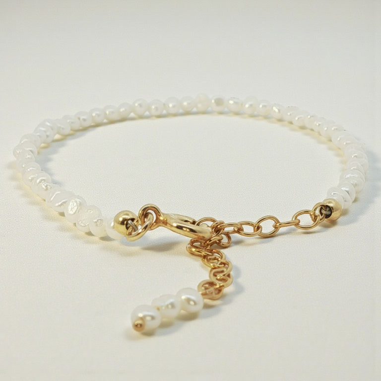 Barockes Perlenarmband | Süsswasserperlen 3–4 mm
