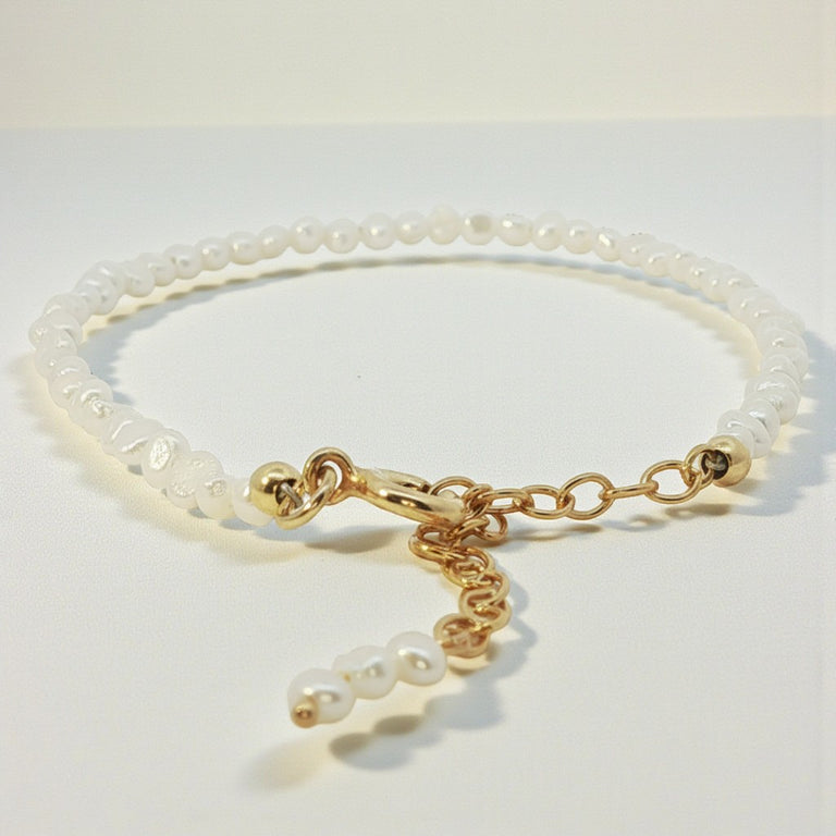 Barockes Perlenarmband | Süsswasserperlen 3–4 mm