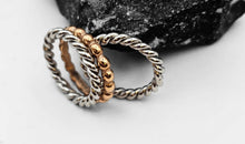 Edelstahl Ring Set 3 Ringe Grösse 58