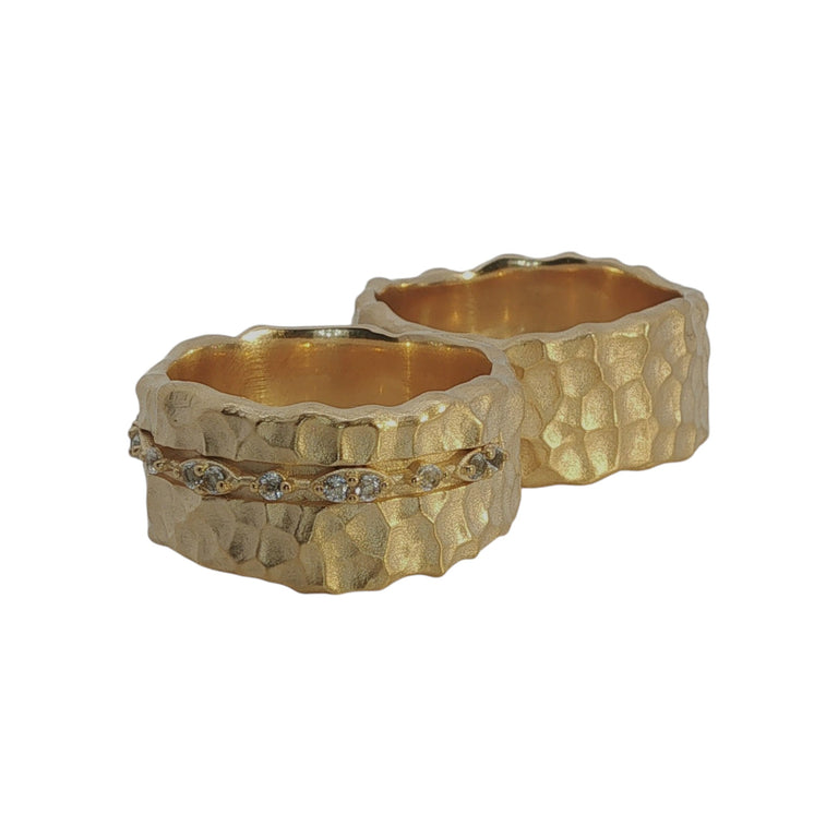 TERRANA – Statement Ring 10 mm mit Diamanten