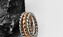 Edelstahl Ring Set 3 Ringe Grösse 58