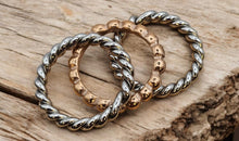 Edelstahl Ring Set 3 Ringe Grösse 58