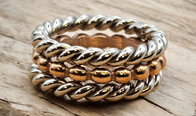 Edelstahl Ring Set 3 Ringe Grösse 58