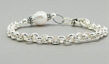 Silberarmband mit Barockperle – Boho Armband 925 Silber