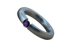 Pneu Ring Edelstahl mit Amethyste