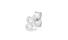 Einzelner Ohrstecker – Steinbock Symbol aus 925er Sterling Silber, 5 mm