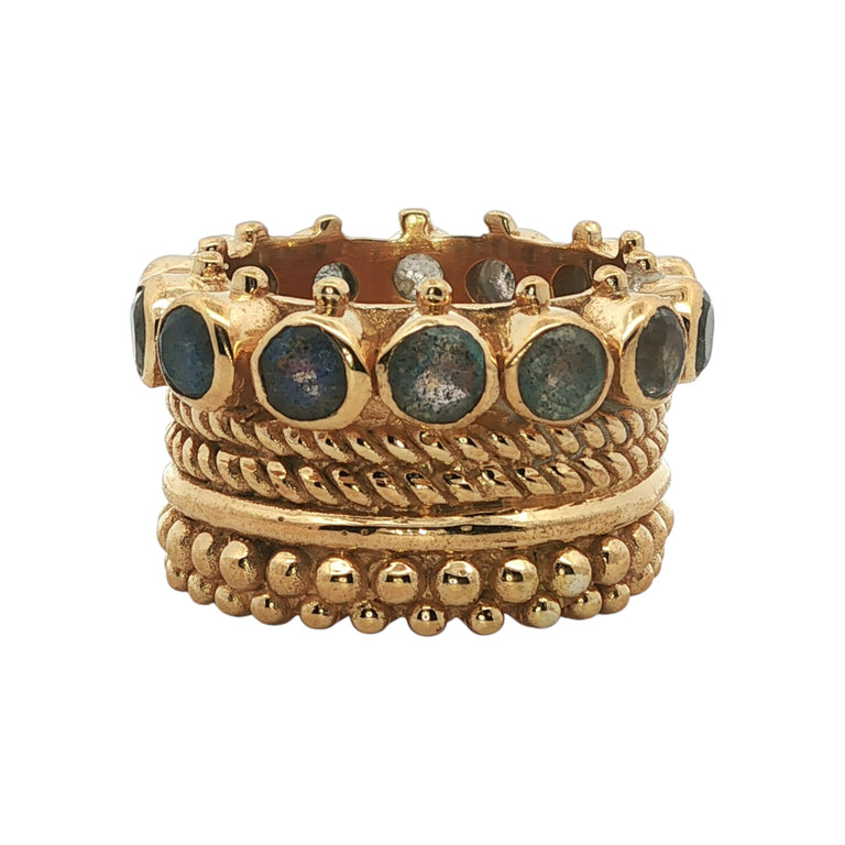 Ring Scharlotta mit Labradorit  Grösse 56
