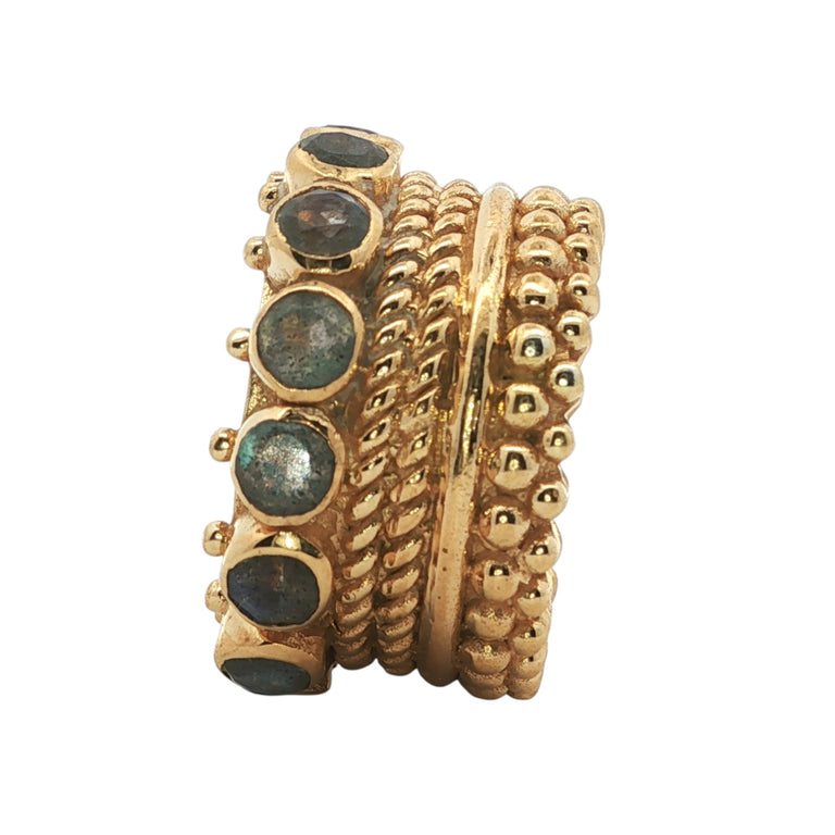 Ring Scharlotta mit Labradorit  Grösse 56