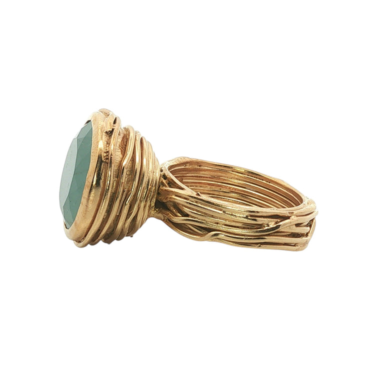 Unikat Ring CONICAL – Aquamarin 13 mm