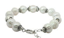 Unikat Süsswasserperlen Armband mit Silber