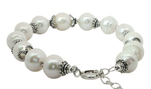 Unikat Süsswasserperlen Armband mit Silber