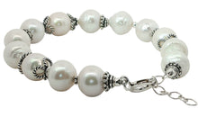 Unikat Süsswasserperlen Armband mit Silber