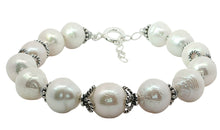 Unikat Süsswasserperlen Armband mit Silber