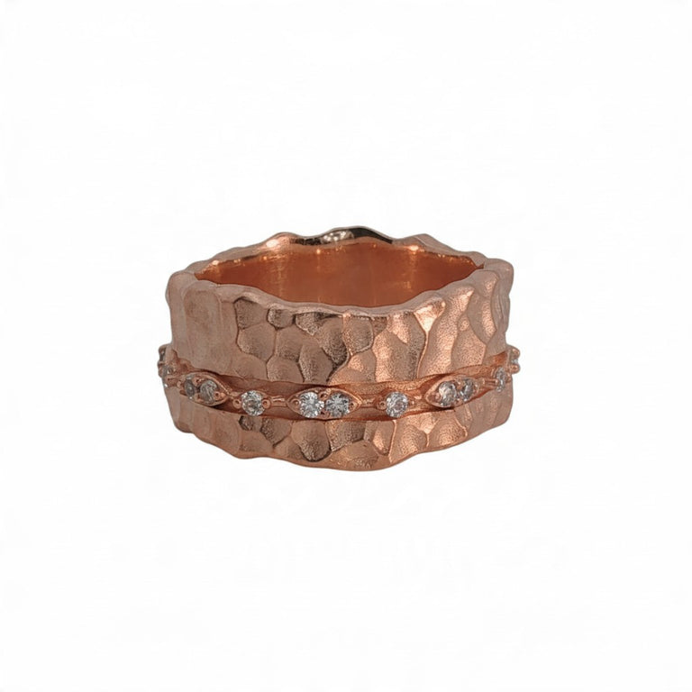 TERRANA – Statement Ring 10 mm mit Diamanten