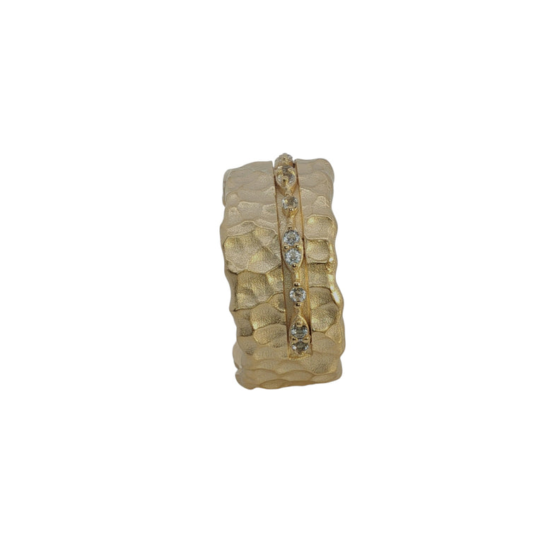TERRANA – Statement Ring 10 mm mit Diamanten