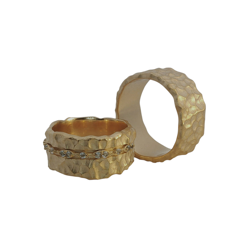TERRANA – Statement Ring 10 mm mit Diamanten