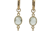 Creolen 16 mm Edelstahl mit Prasiolithe Charms SALE