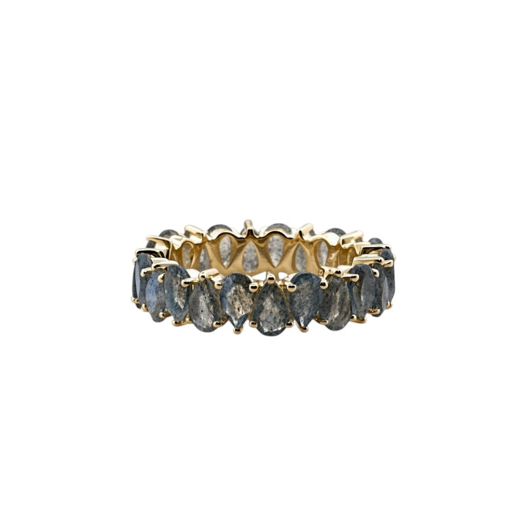 AYAT – Memory Ring mit 3 X 5 mm Labradoriten