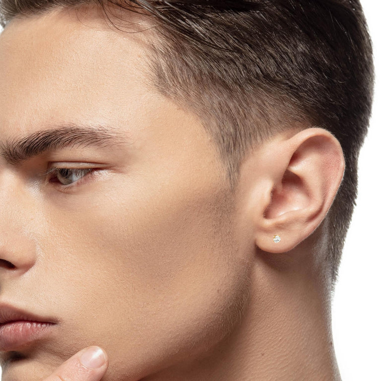 Antiallergene Edelstahl Ohrstecker mit 3 mm Zirkonia