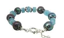 Aquamarin & Perlen Armband Unikat