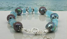 Aquamarin & Perlen Armband Unikat