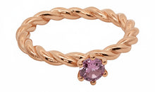 Ring TWIST mit rosa Turmalin