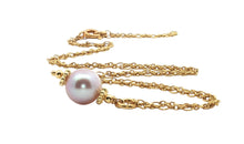 Silberkette mit rosa Perle – Boho Perlenkette 45 cm