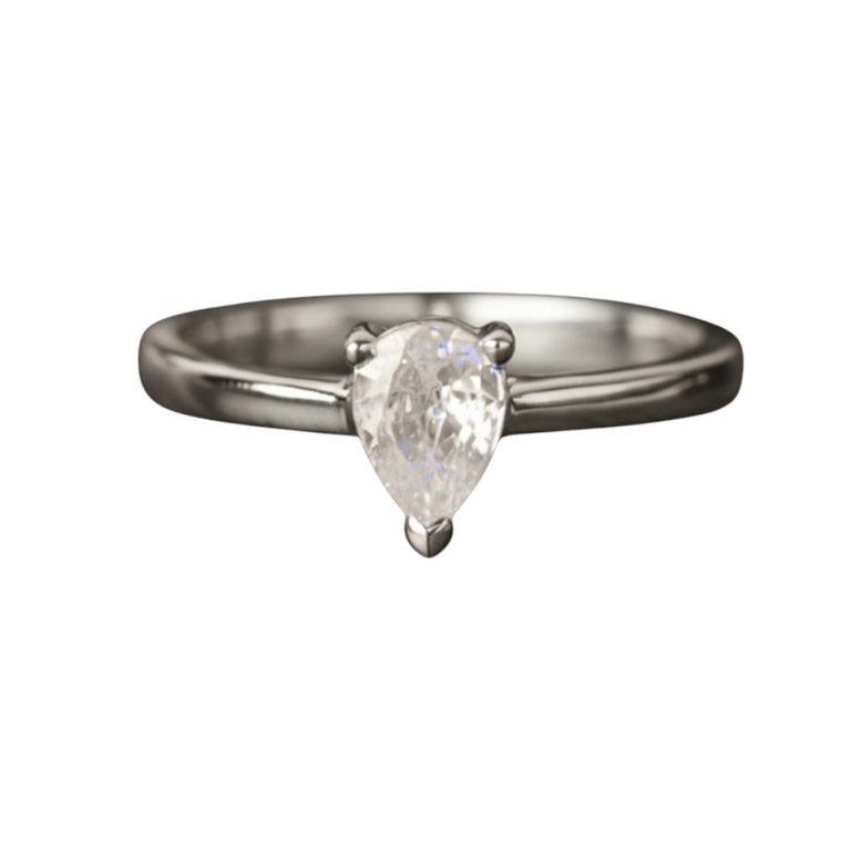 Ring CATIA mit 6mm Topas 9k Weissgold