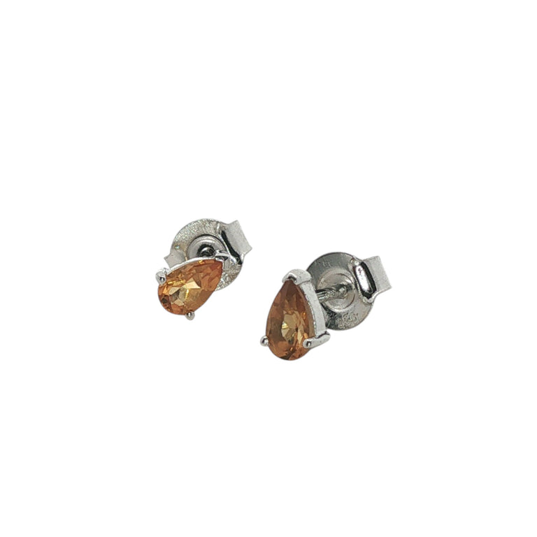 Ohrstecker DROPS Citrin 3 X 5 mm