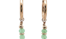 Creolen 16 mm Edelstahl mit Chrysoprase Charms SALE