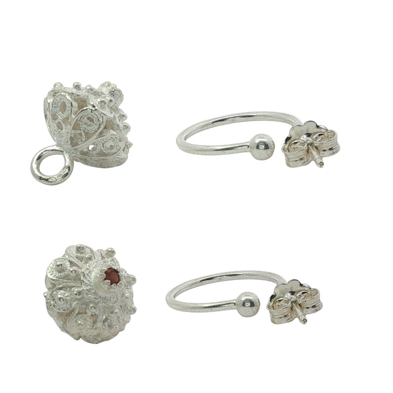 Halbcreole Lenny 15 mm mit Ornament Charm