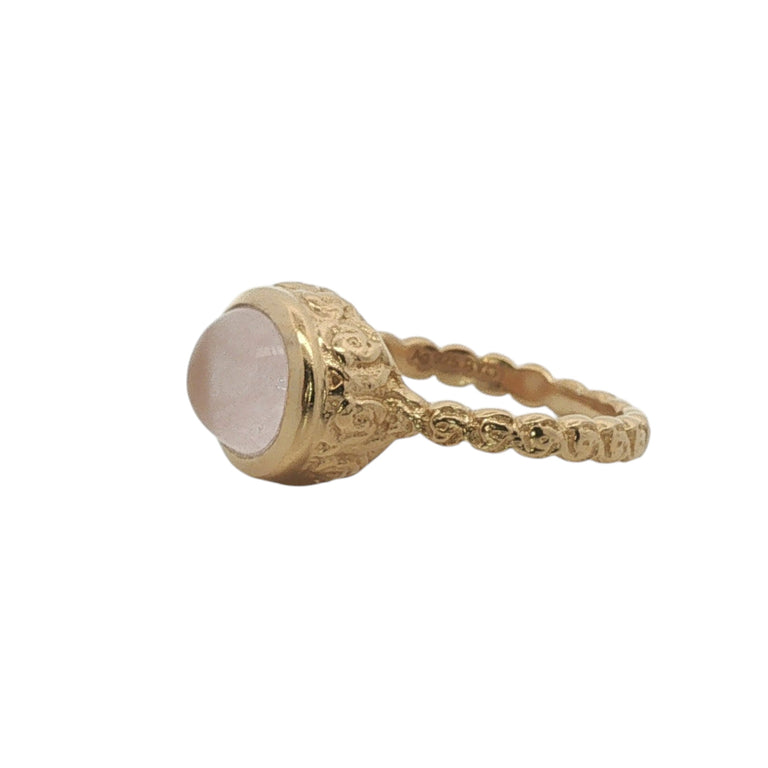 Rosenquarz Ring OVAL – Floral Collection