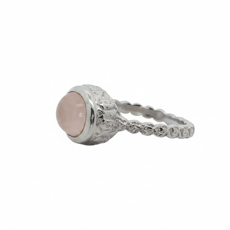Rosenquarz Ring OVAL – Floral Collection