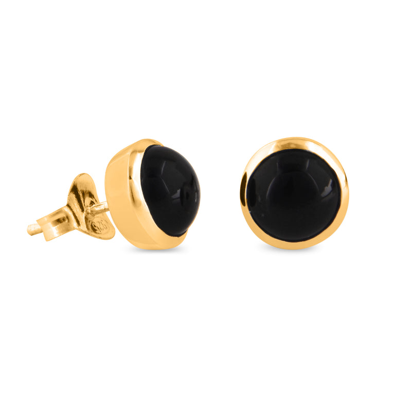 Ohrstecker LOTTA mit schwarzem ONYX  8mm