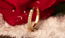 Creolen JULIANA Gold 10mm mit Diamanten