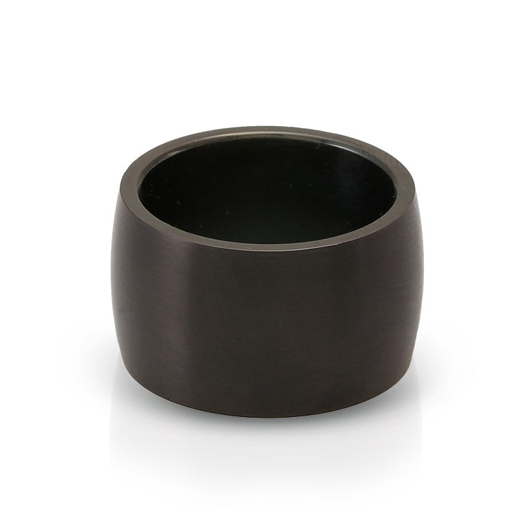 Edelstahl Ring schwarz 14mm matt